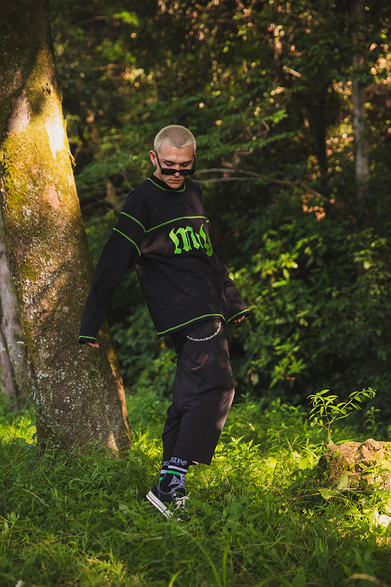 CROSS BONE EMBROIDERY CREW NECK SWEAT