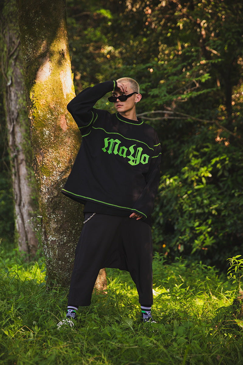 CROSS BONE EMBROIDERY CREW NECK SWEAT