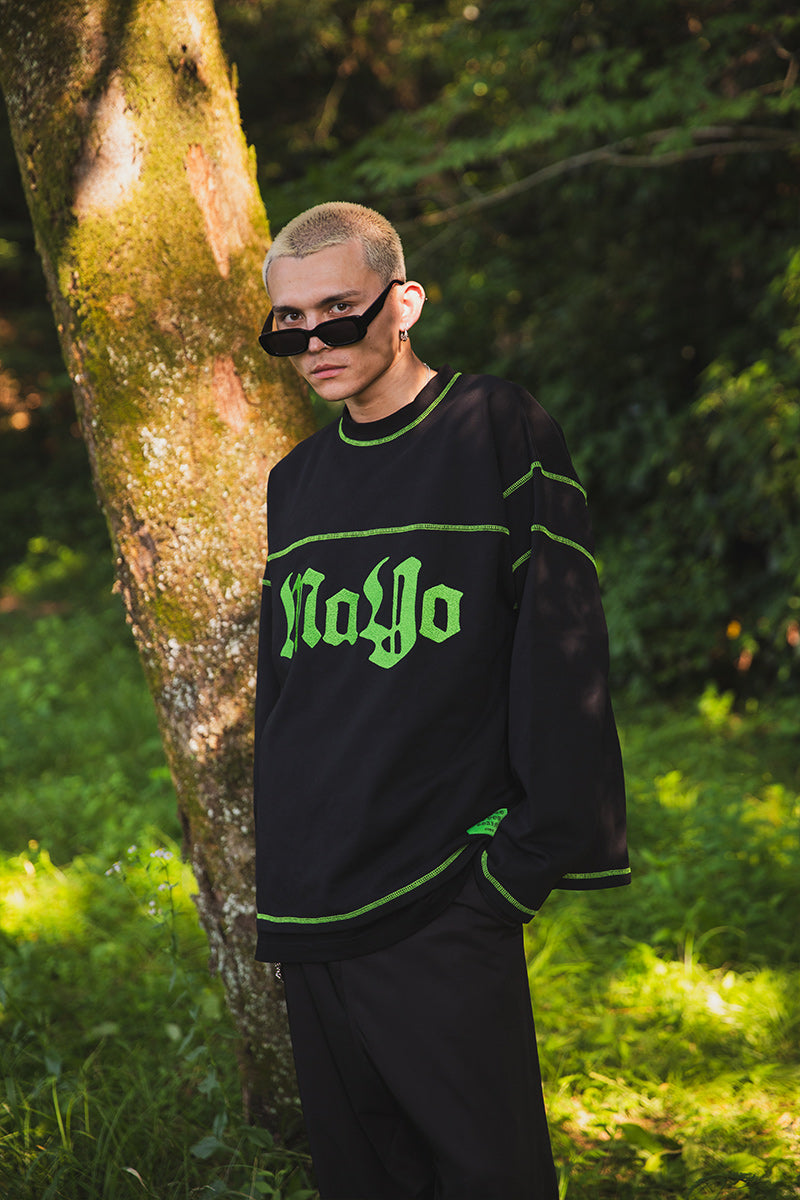 CROSS BONE EMBROIDERY CREW NECK SWEAT