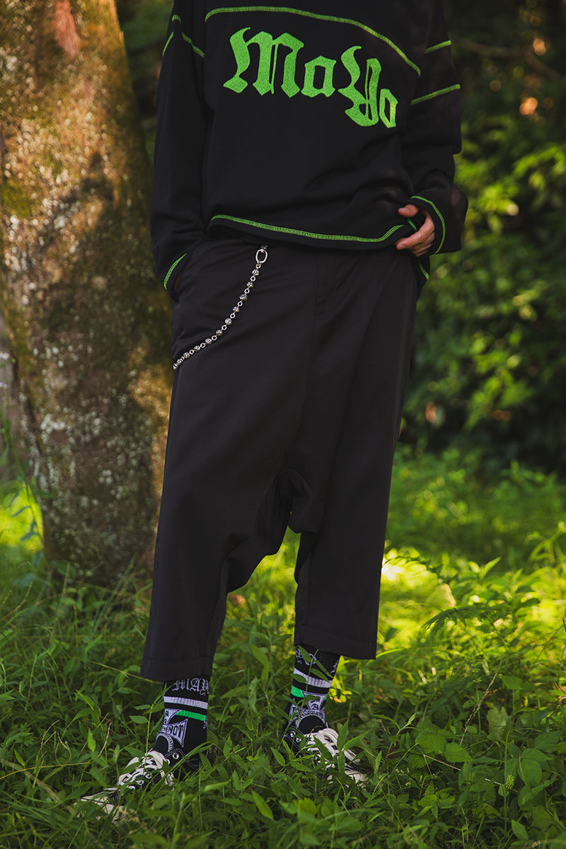 IRON CROSS EMBROIDERY SARROUEL PANTS