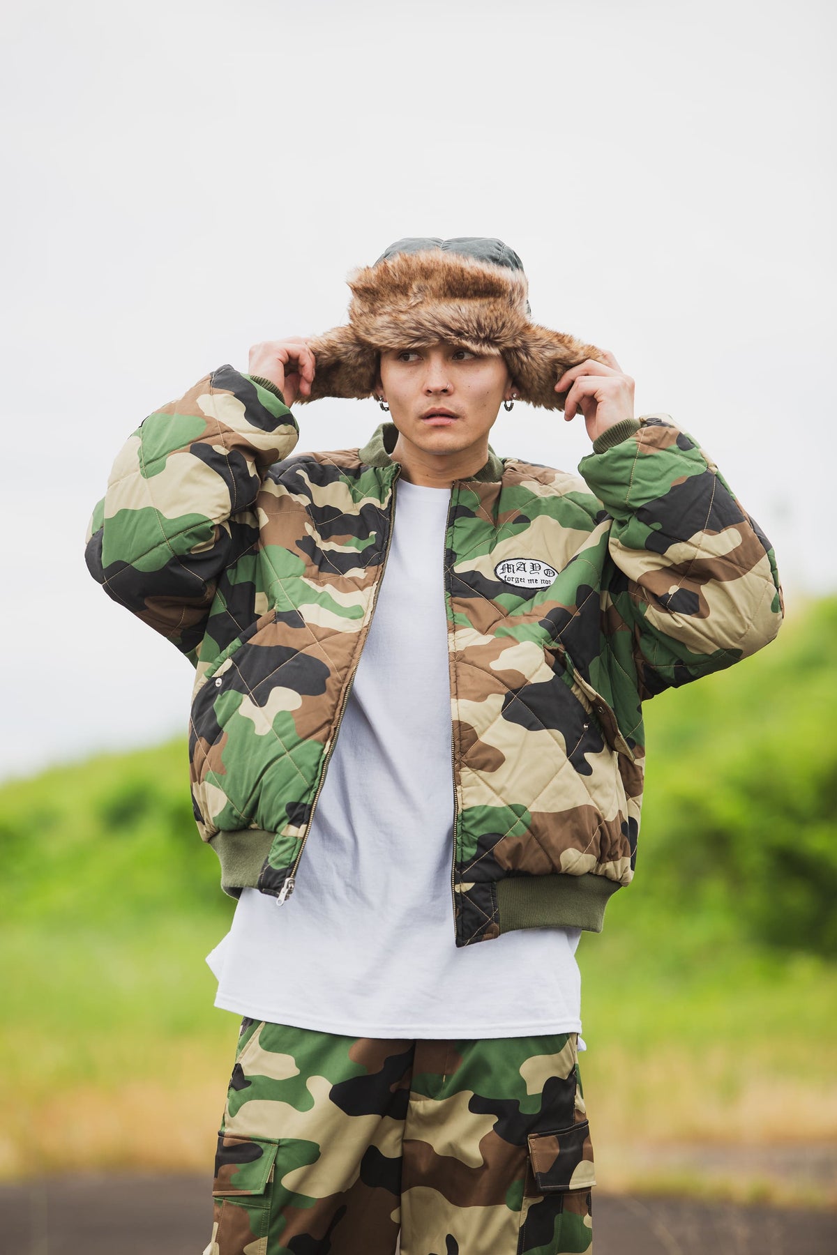 MAYO LOGO EMBROIDERY FADE NYLON BOA CAP