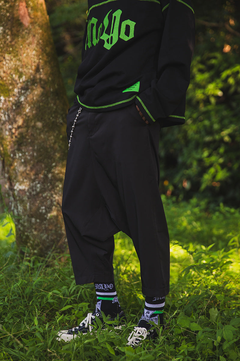 IRON CROSS EMBROIDERY SARROUEL PANTS