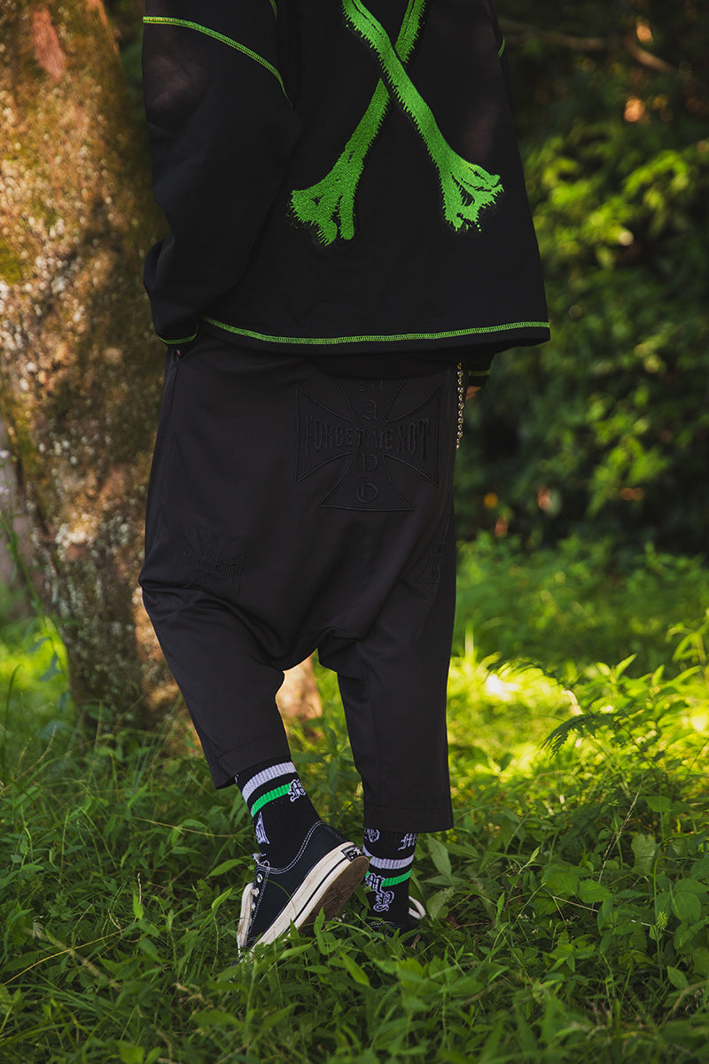 IRON CROSS EMBROIDERY SARROUEL PANTS