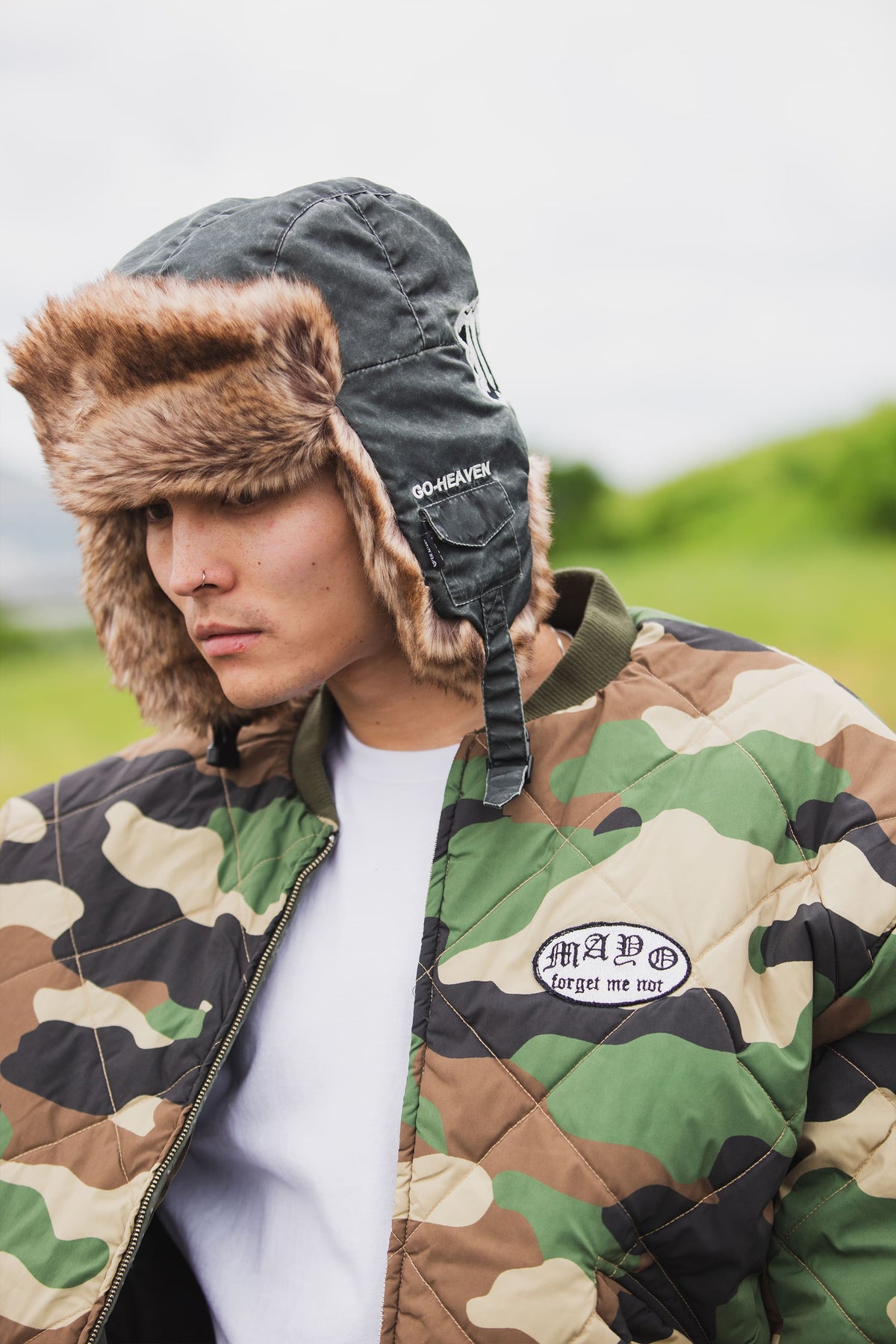 MAYO LOGO EMBROIDERY FADE NYLON BOA CAP