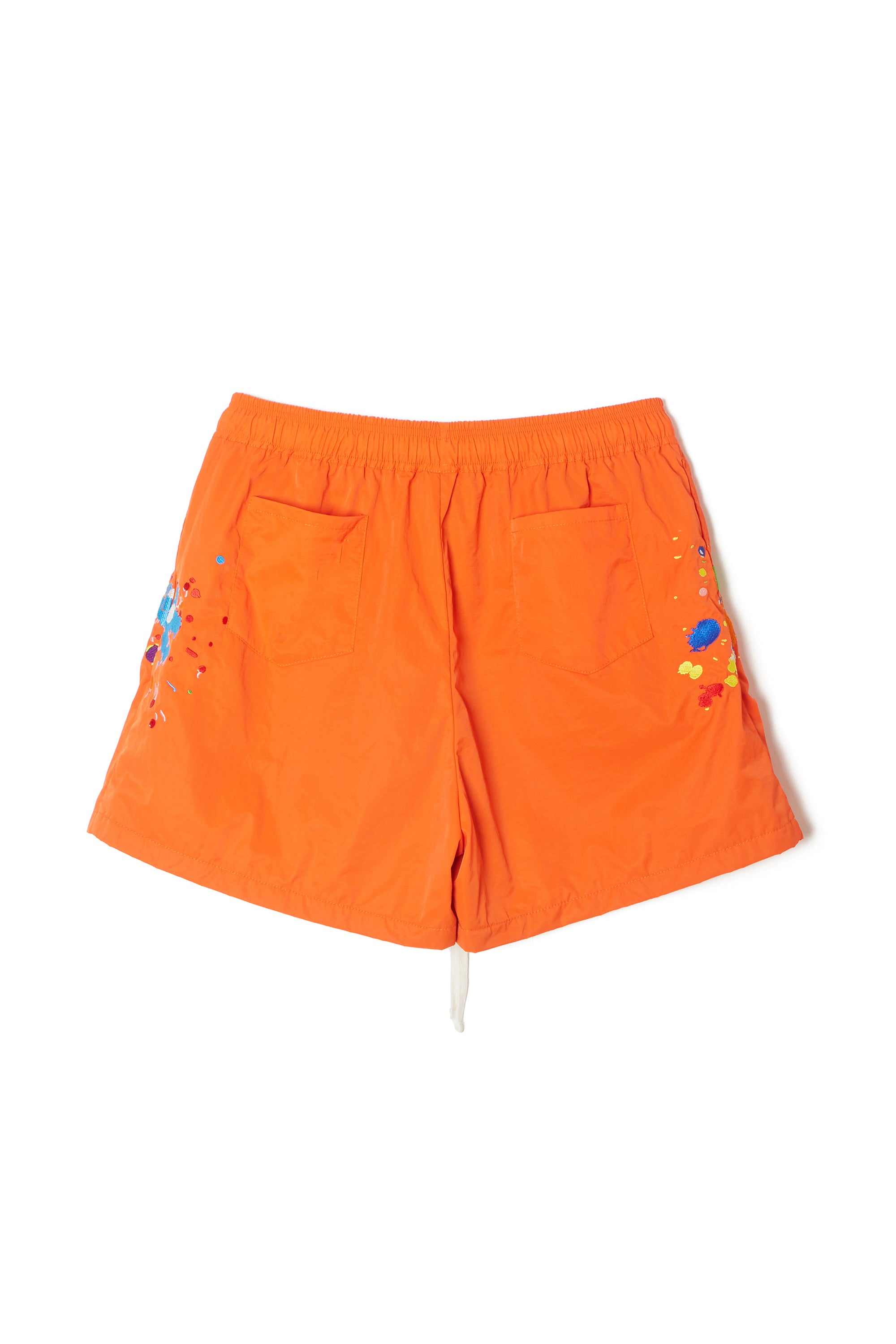 MAYO PAINT Embroidery Swim Shorts -  ORANGE