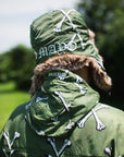 MAYO CROSS BONES EMBROIDERY NYLON MOUNTAIN PARKA - GREEN