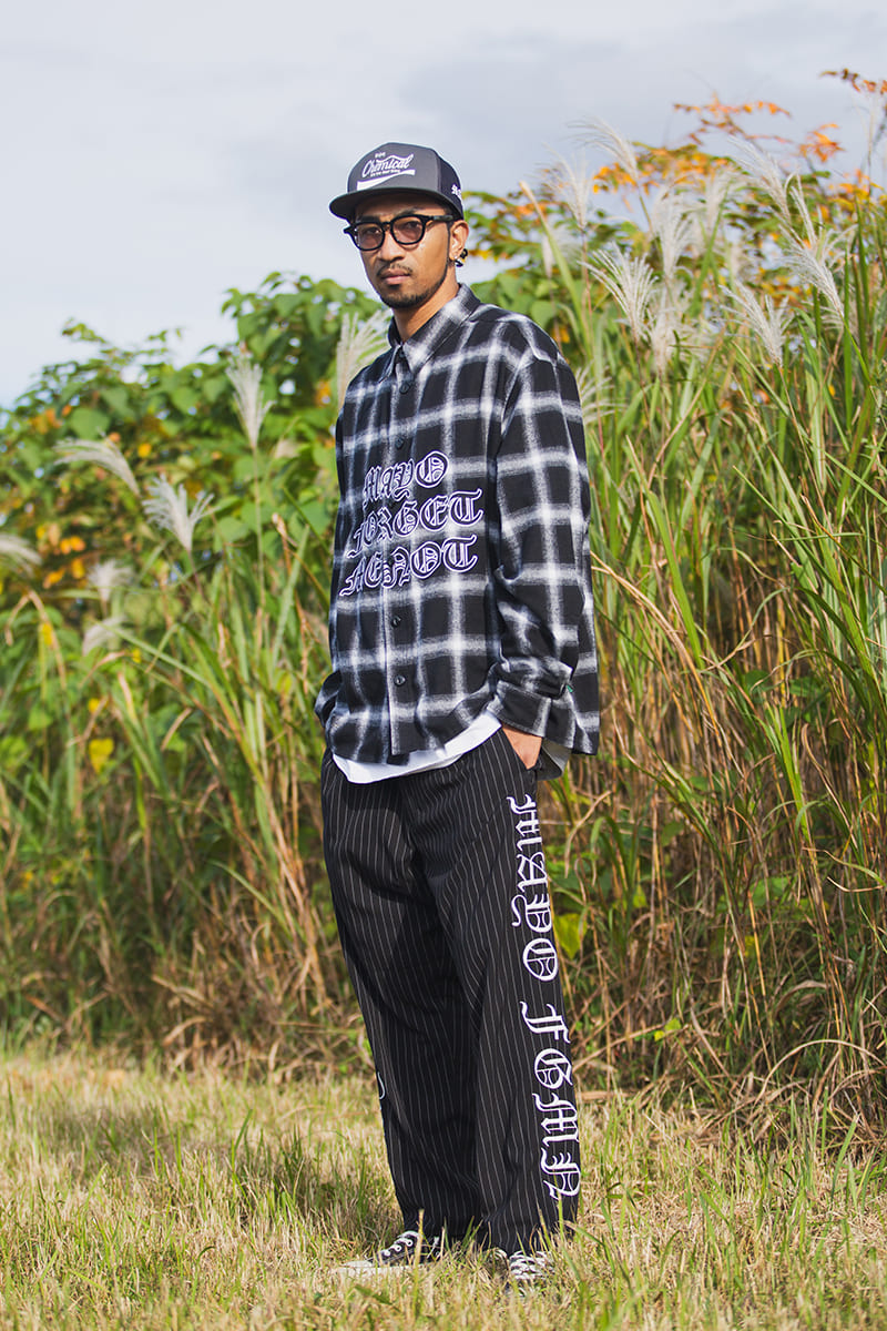 FRONT LOGO EMBROIDERY CHECK SHIRT