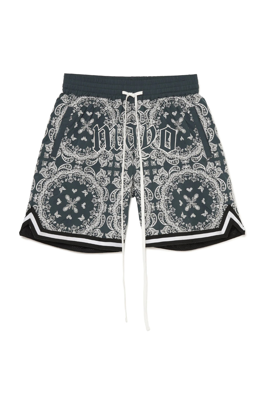 MAYO Paisley Embroidery Shorts - GREEN