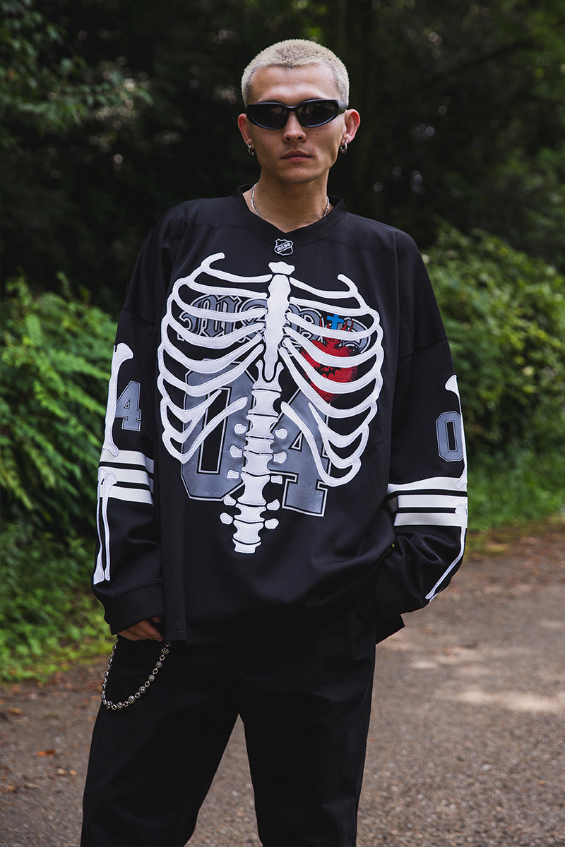 BONE EMBROIDERY LONG SLEEVE GAME SHIRTS