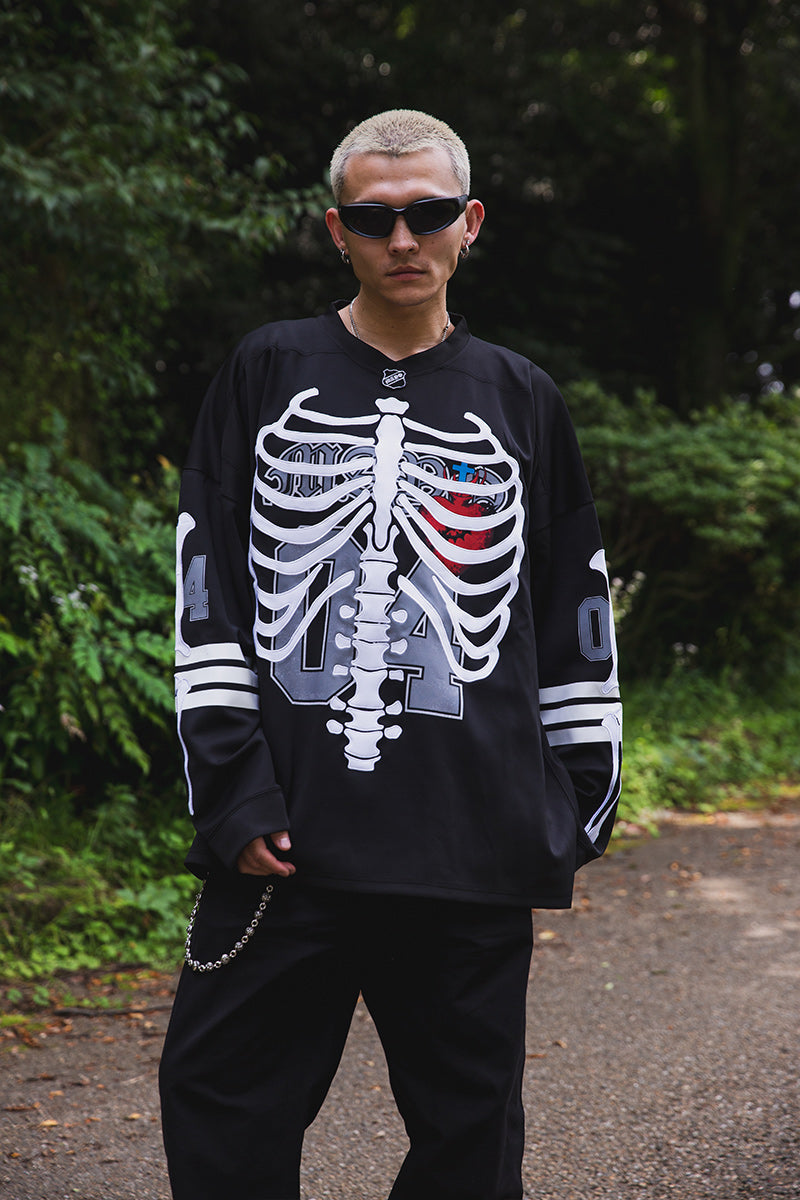 BONE EMBROIDERY LONG SLEEVE GAME SHIRTS