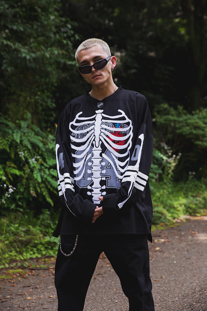 BONE EMBROIDERY LONG SLEEVE GAME SHIRTS