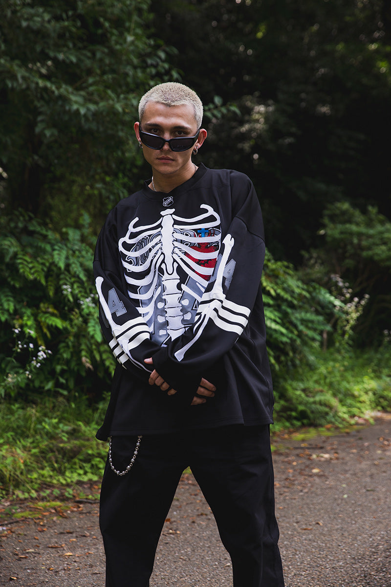 BONE EMBROIDERY LONG SLEEVE GAME SHIRTS