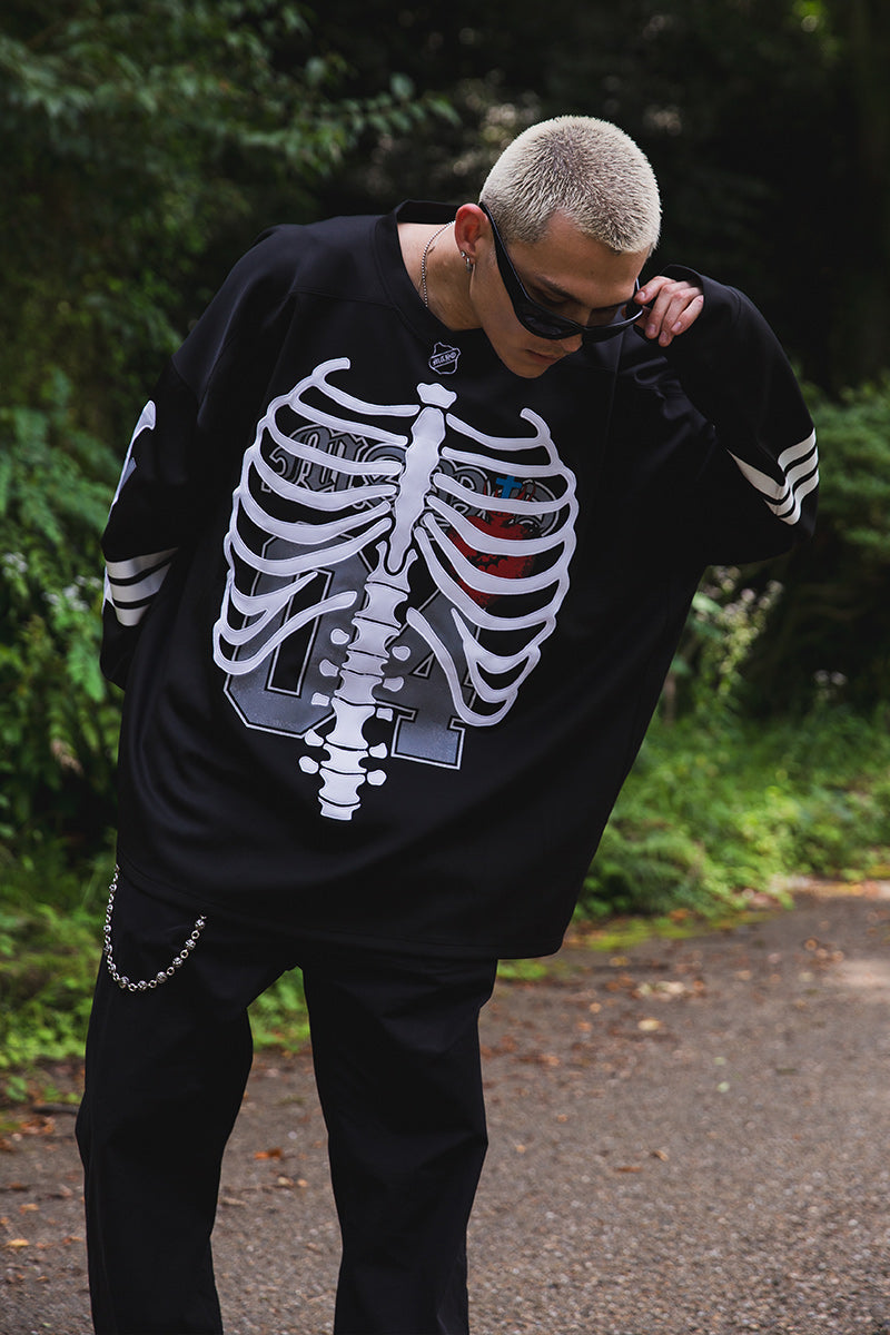 BONE EMBROIDERY LONG SLEEVE GAME SHIRTS