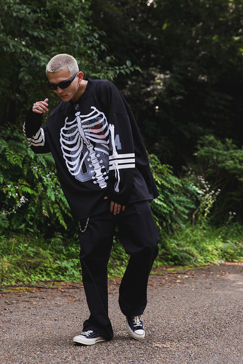 BONE EMBROIDERY LONG SLEEVE GAME SHIRTS