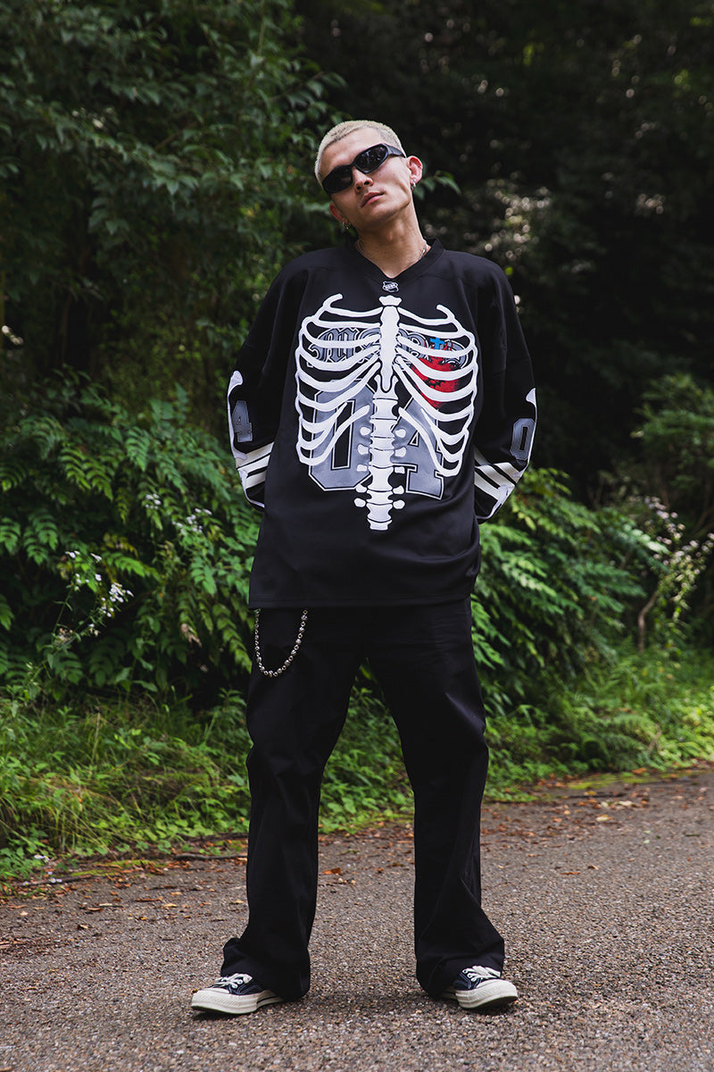 BONE EMBROIDERY LONG SLEEVE GAME SHIRTS