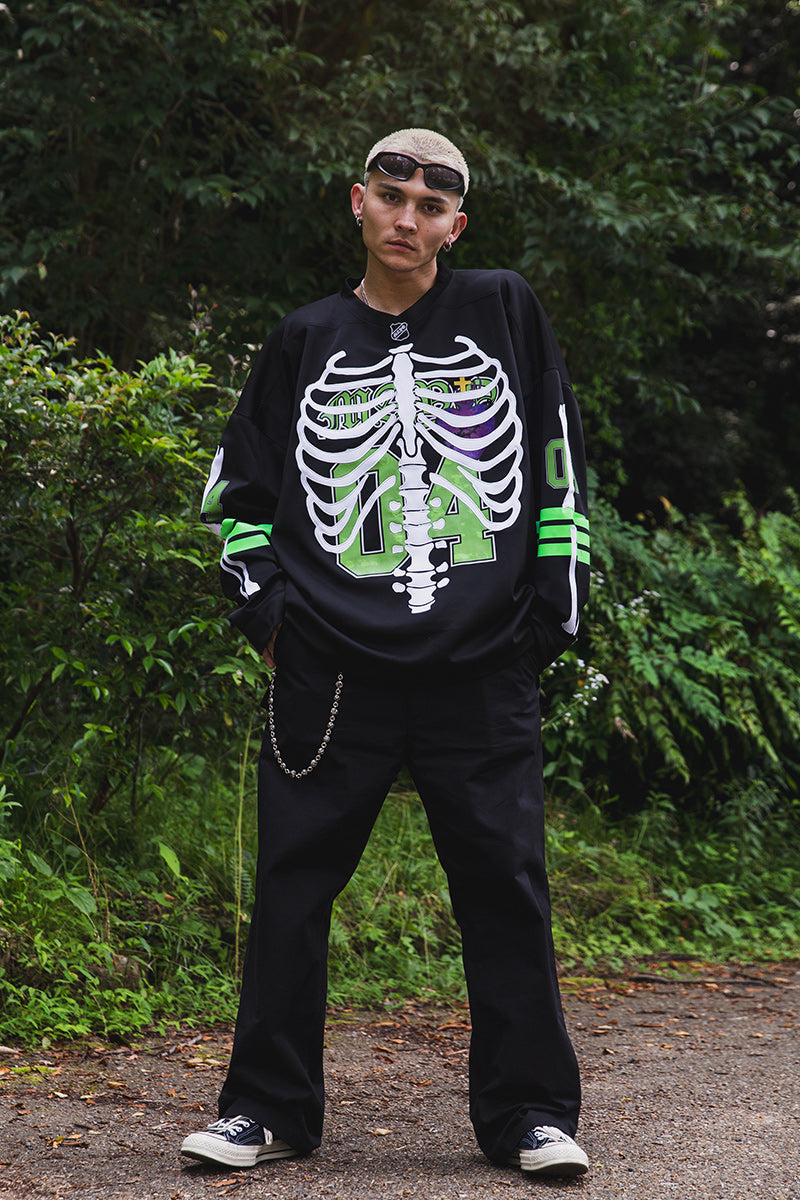 BONE EMBROIDERY LONG SLEEVE GAME SHIRTS