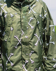 MAYO CROSS BONES EMBROIDERY NYLON MOUNTAIN PARKA - GREEN