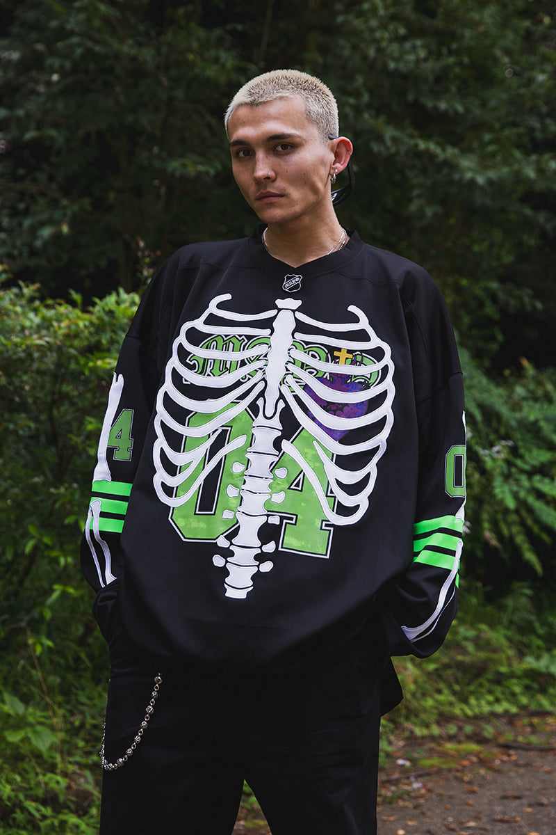 BONE EMBROIDERY LONG SLEEVE GAME SHIRTS