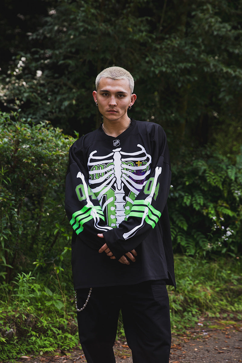 BONE EMBROIDERY LONG SLEEVE GAME SHIRTS