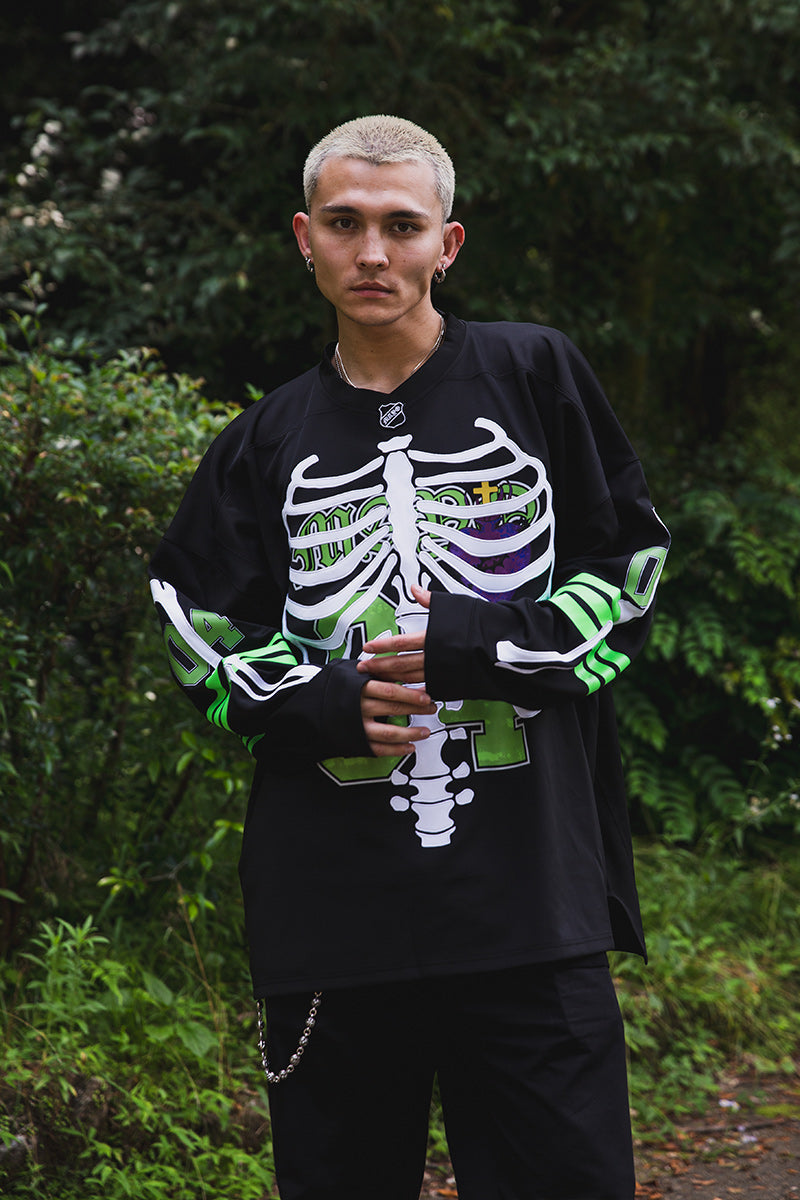BONE EMBROIDERY LONG SLEEVE GAME SHIRTS