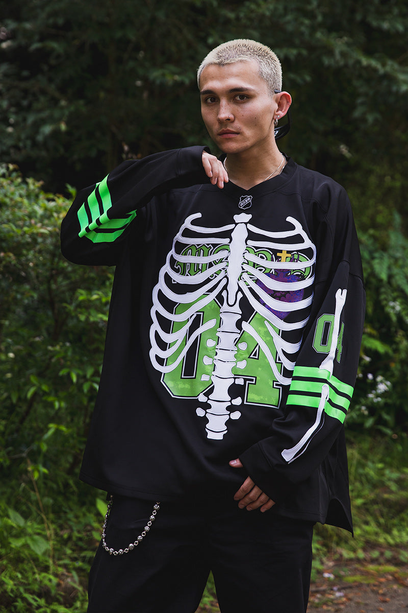 BONE EMBROIDERY LONG SLEEVE GAME SHIRTS