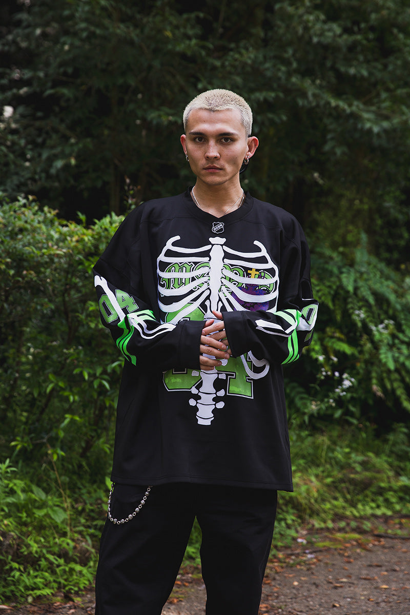 BONE EMBROIDERY LONG SLEEVE GAME SHIRTS
