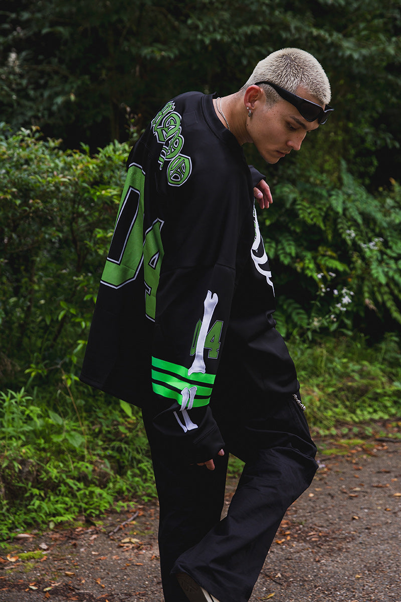 BONE EMBROIDERY LONG SLEEVE GAME SHIRTS