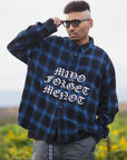 FRONT LOGO EMBROIDERY CHECK SHIRT