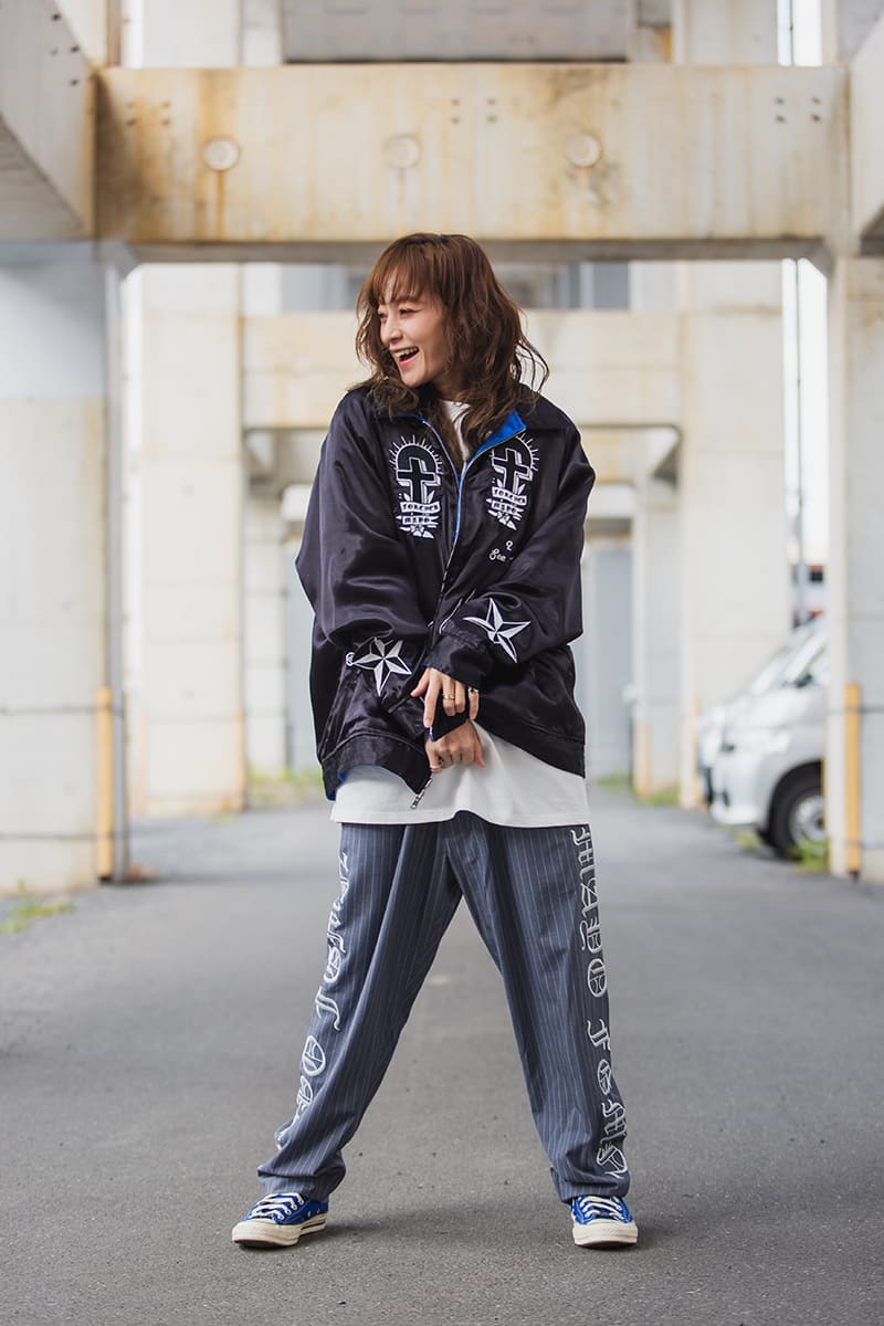 MAYO EMBROIDERY STRIPE EASY SLACKS