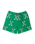 MAYO CROSS BONES Embroidery Sweat Shorts - GREEN