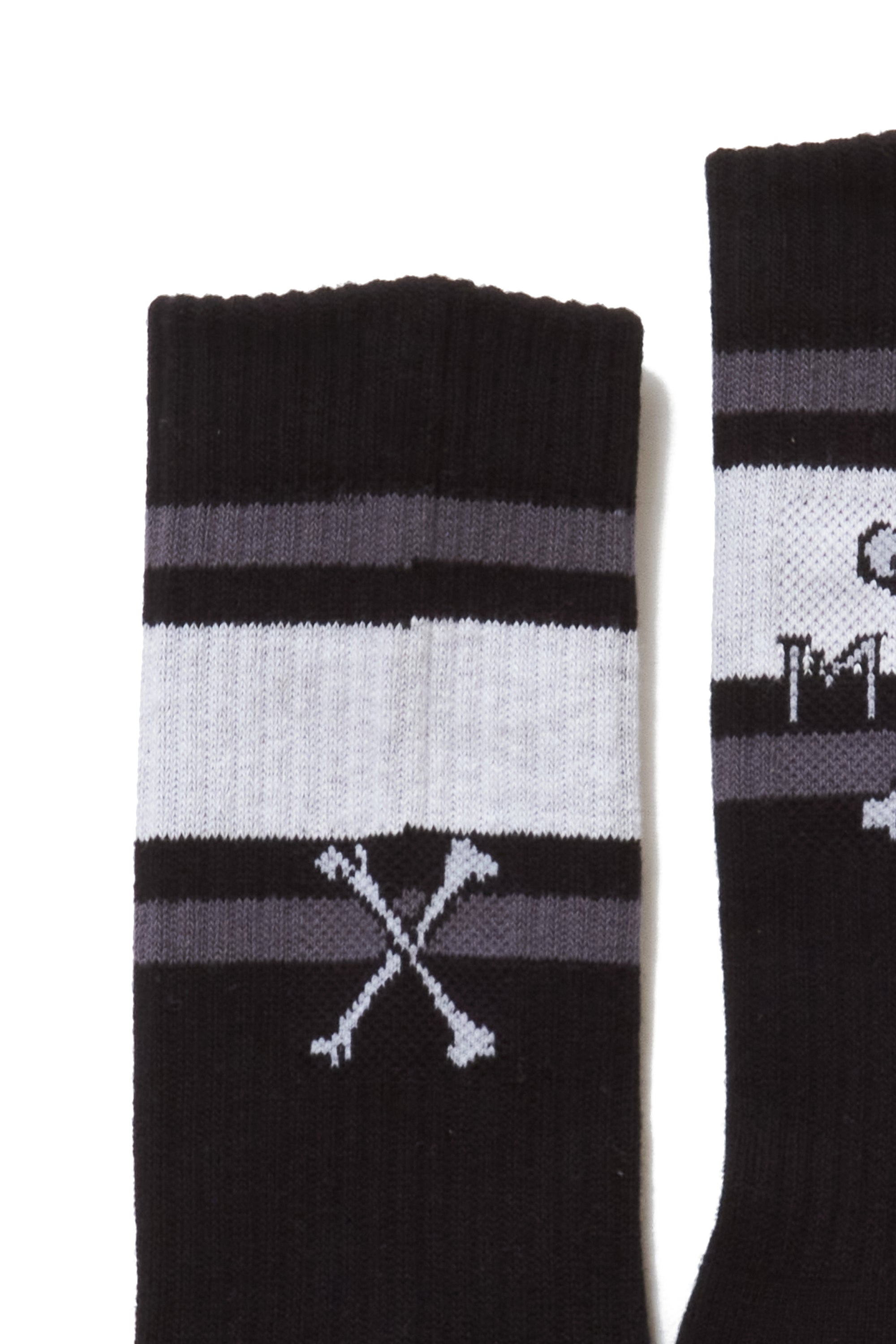 MAYO CROSS BONE SOX - BLACK