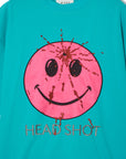 HEAD SHOT Embroidery short Sleeve Tee - KINMIYA BLUE