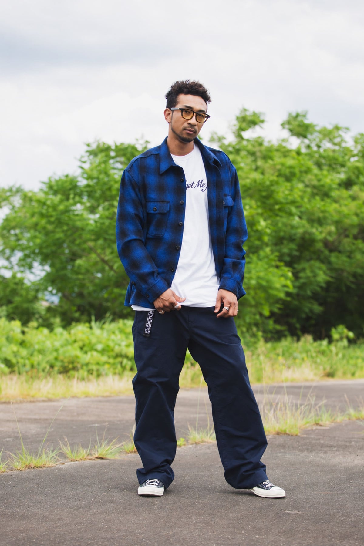 PLAIN LONG SLEEVED CHECK SHIRT