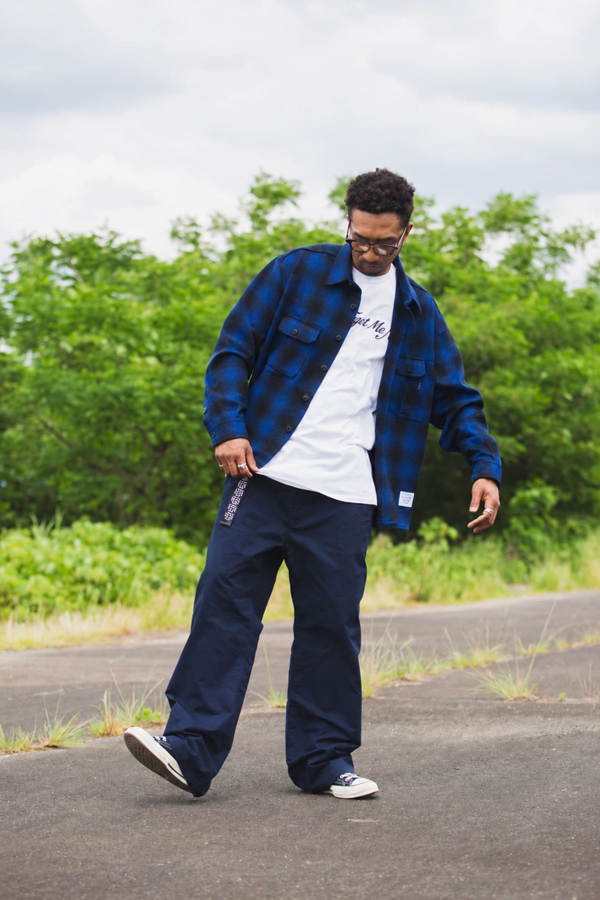PLAIN LONG SLEEVED CHECK SHIRT