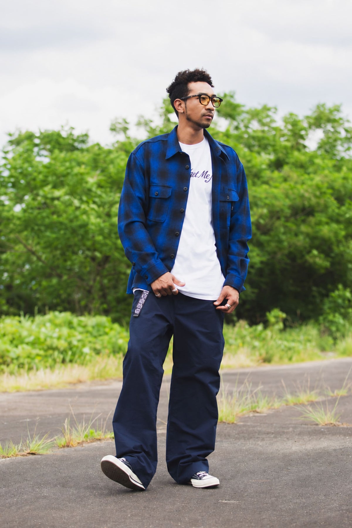 PLAIN LONG SLEEVED CHECK SHIRT
