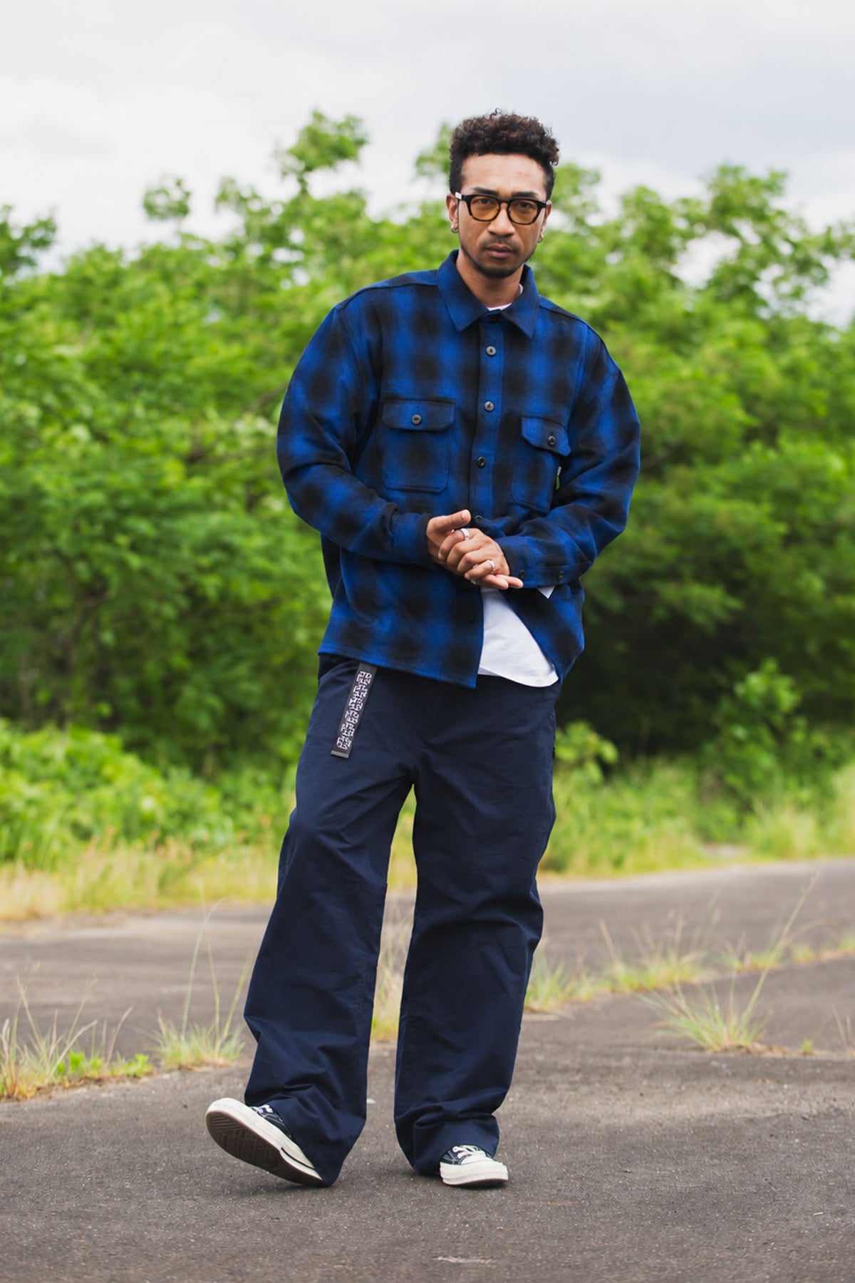 PLAIN LONG SLEEVED CHECK SHIRT