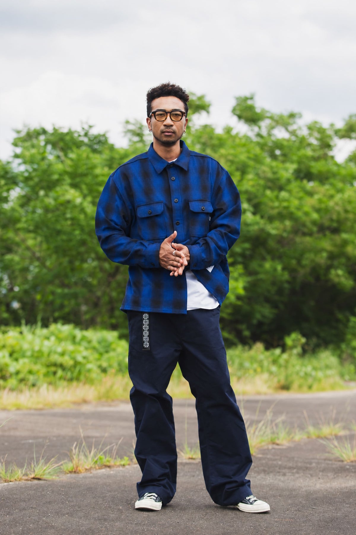 PLAIN LONG SLEEVED CHECK SHIRT