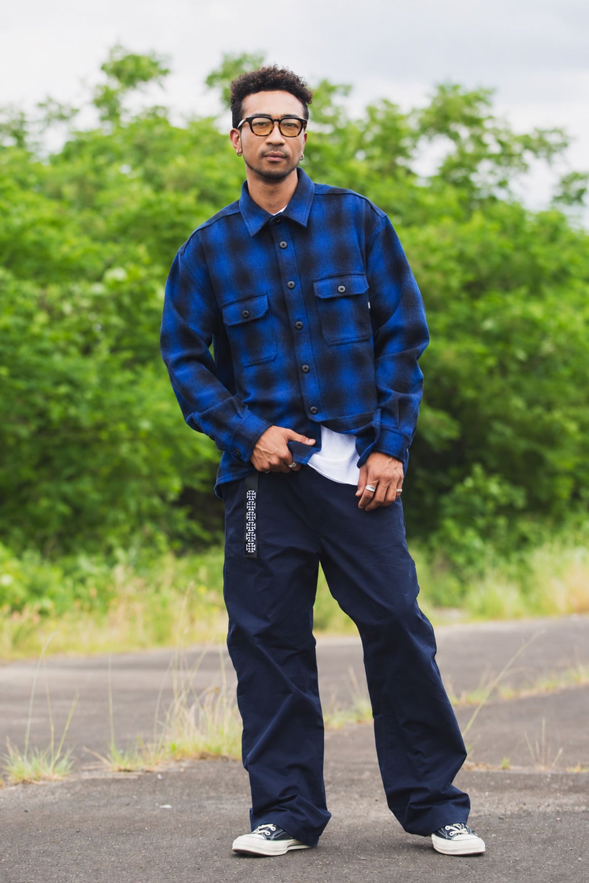 PLAIN LONG SLEEVED CHECK SHIRT