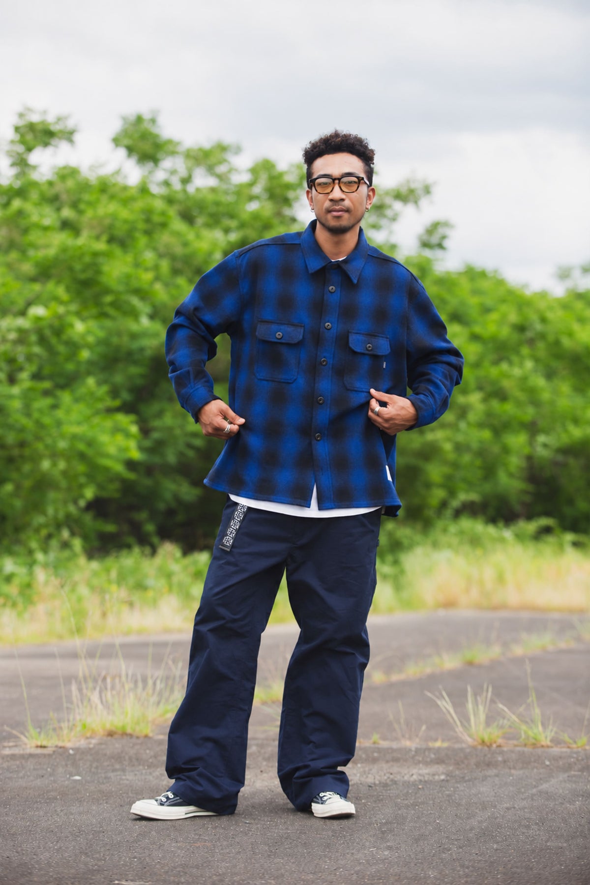 PLAIN LONG SLEEVED CHECK SHIRT