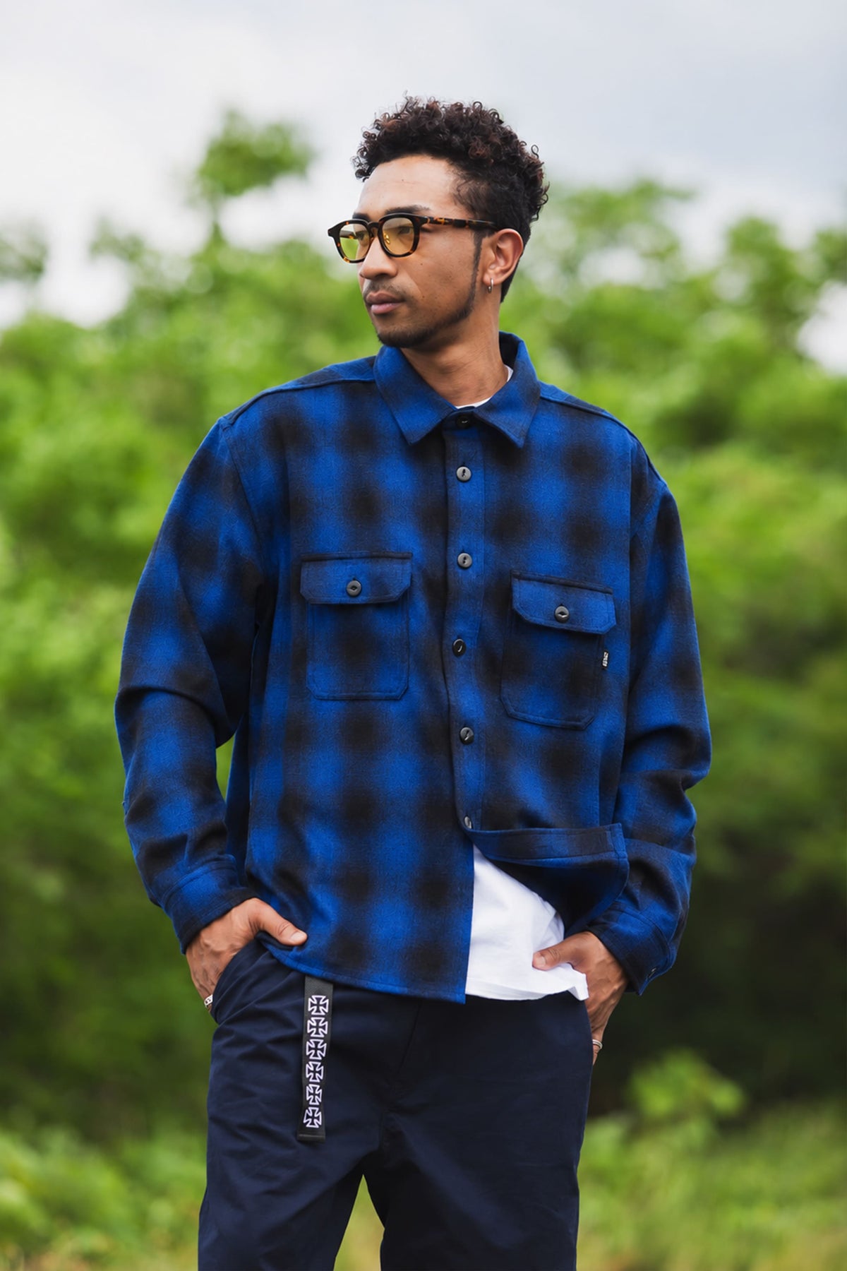 PLAIN LONG SLEEVED CHECK SHIRT