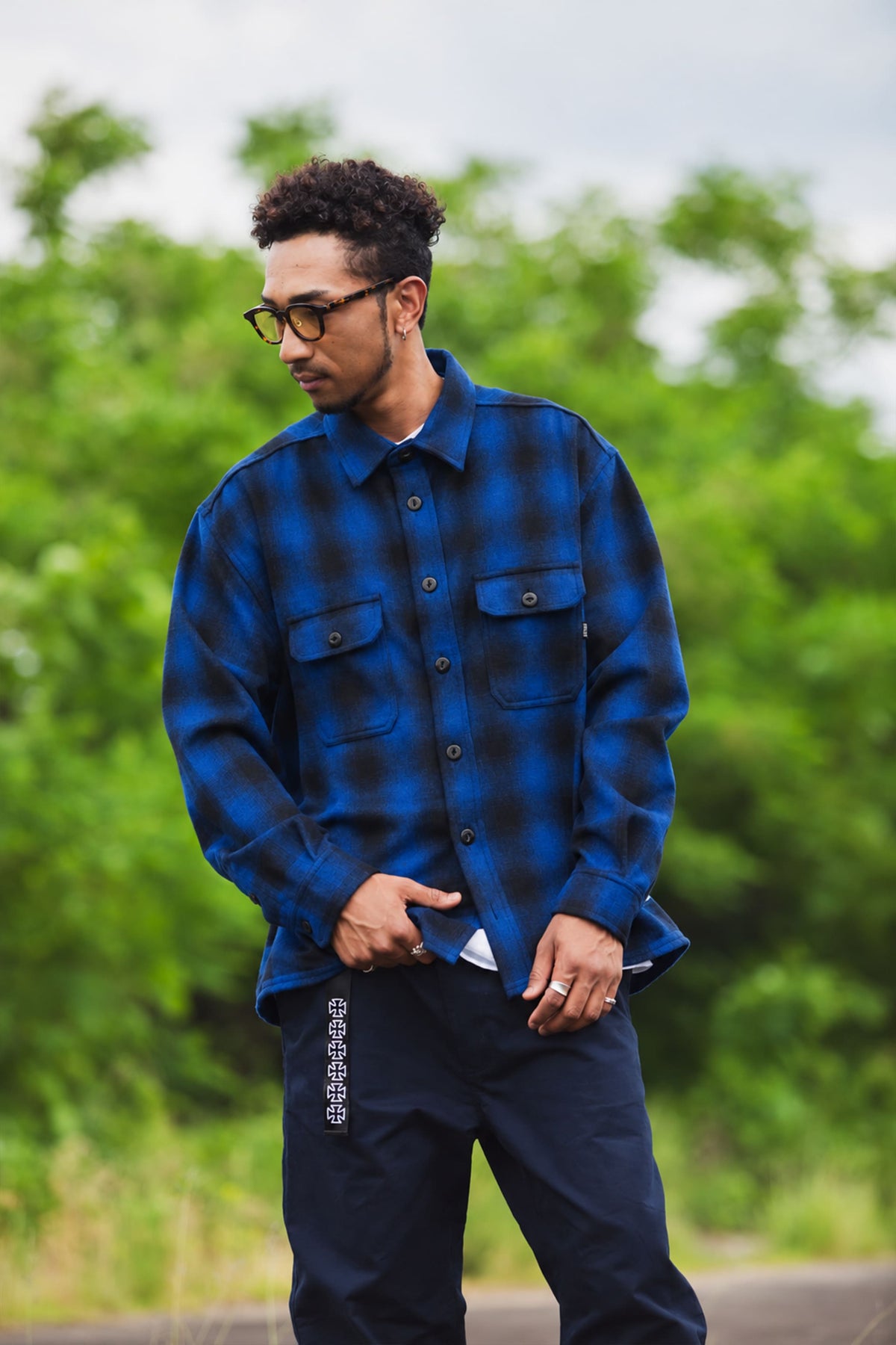 PLAIN LONG SLEEVED CHECK SHIRT