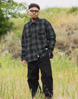 PLAIN LONG SLEEVED CHECK SHIRT