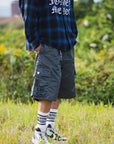 MY LOGO EMBROIDERY FADE NYLON CARGO SHORTS