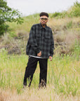 PLAIN LONG SLEEVED CHECK SHIRT