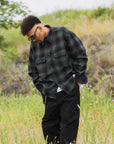 PLAIN LONG SLEEVED CHECK SHIRT