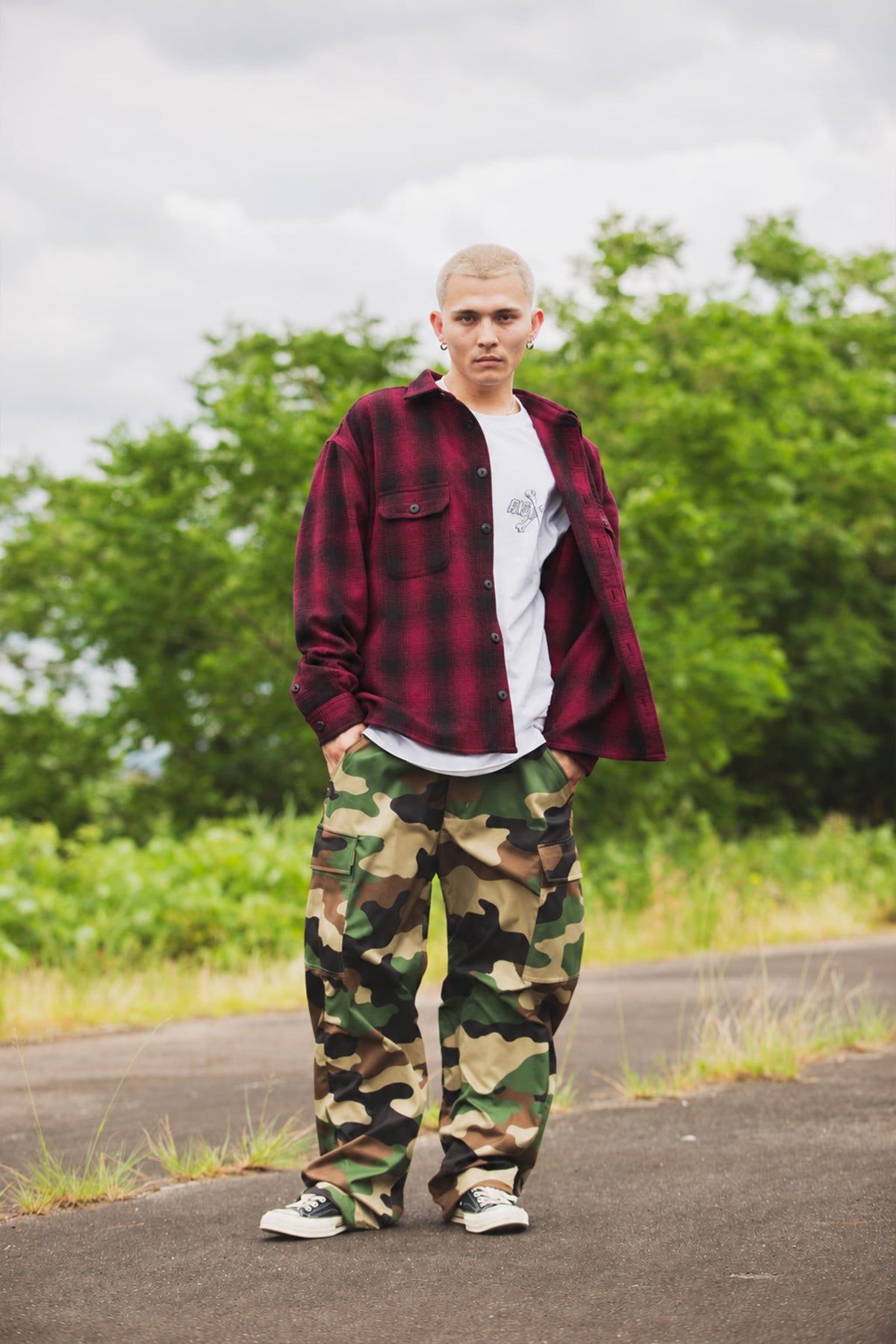 PLAIN LONG SLEEVED CHECK SHIRT