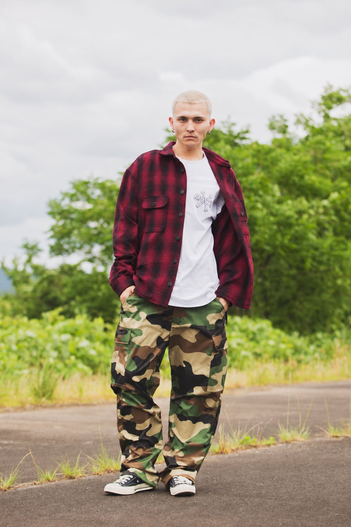 PLAIN LONG SLEEVED CHECK SHIRT