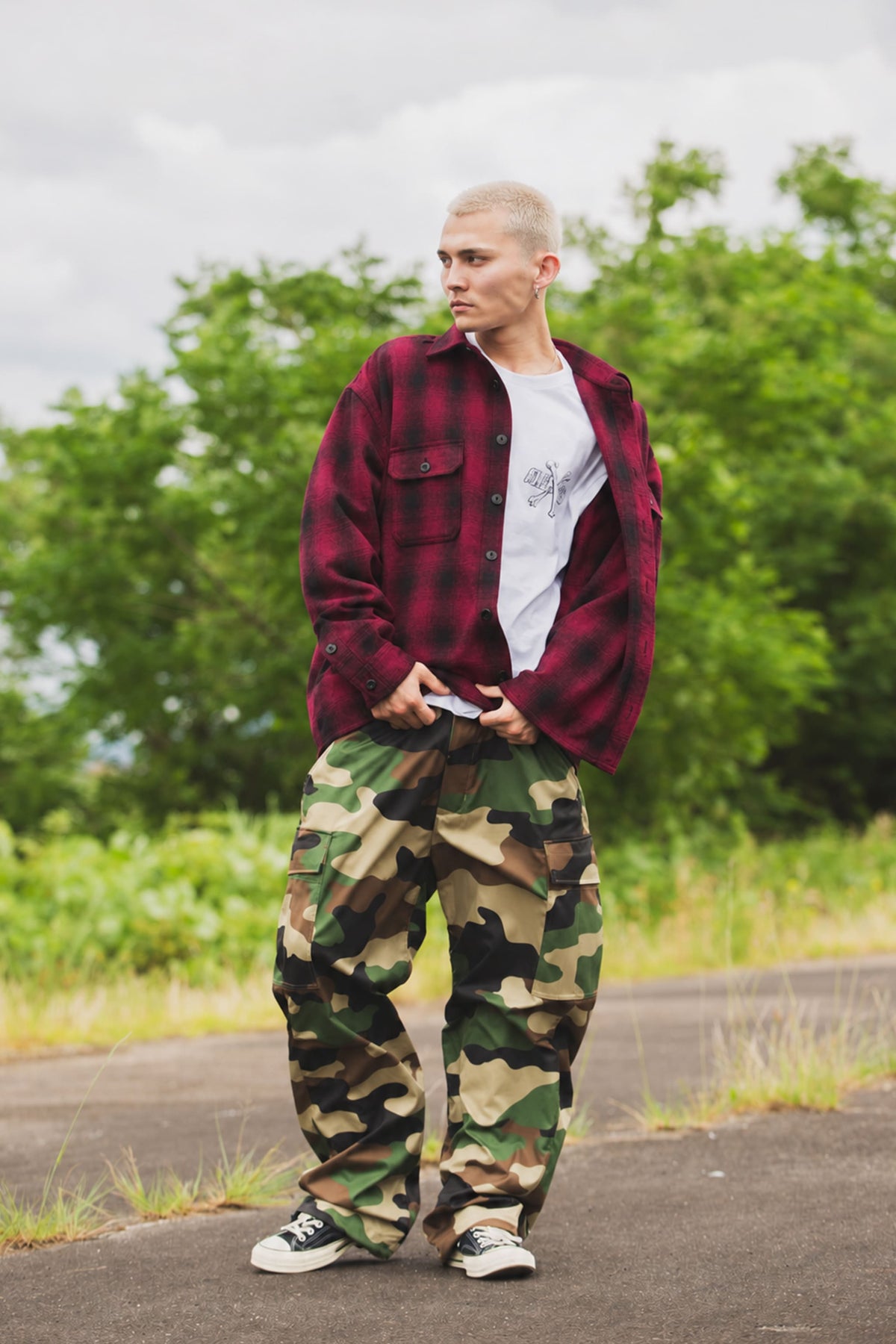 PLAIN LONG SLEEVED CHECK SHIRT