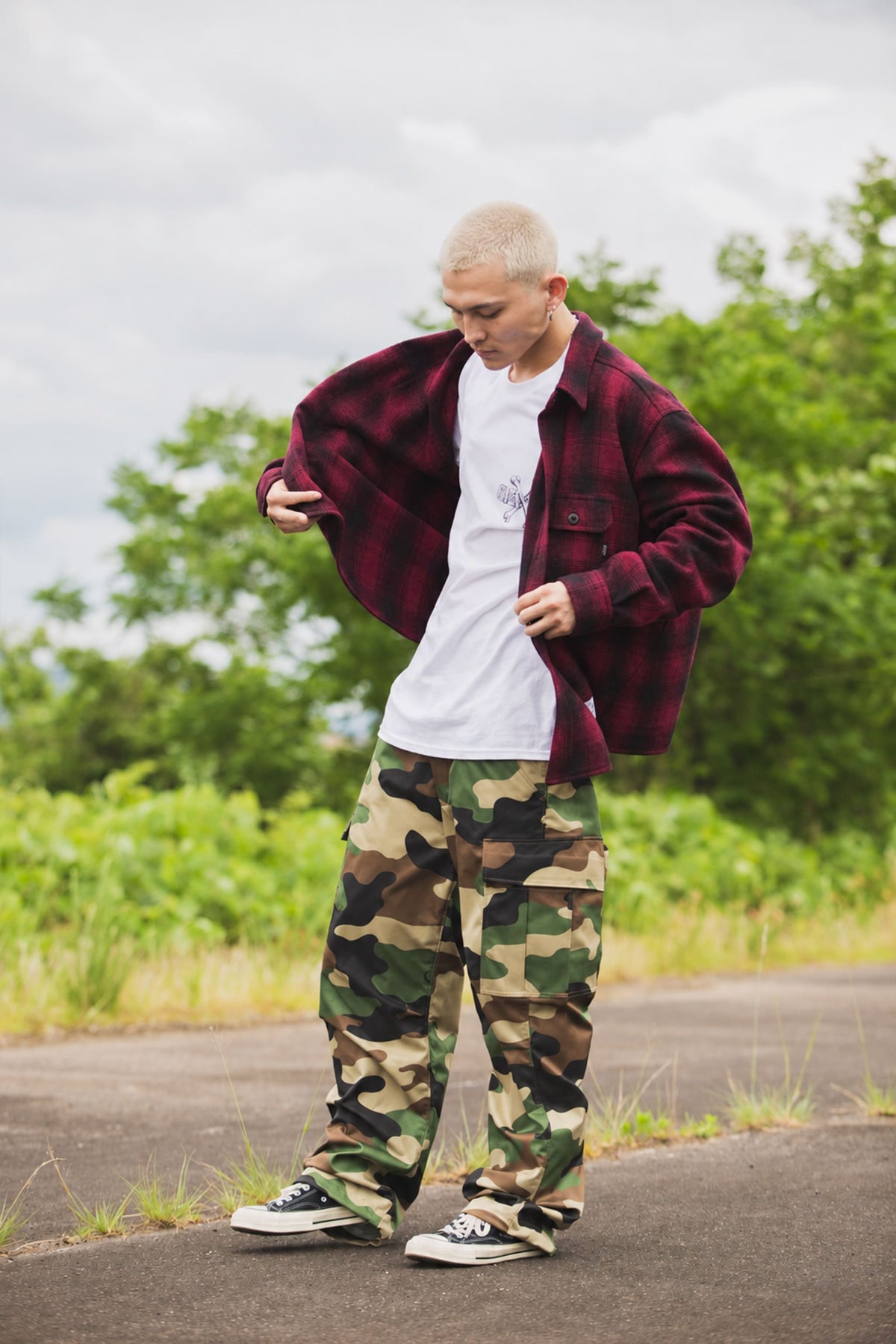 PLAIN LONG SLEEVED CHECK SHIRT