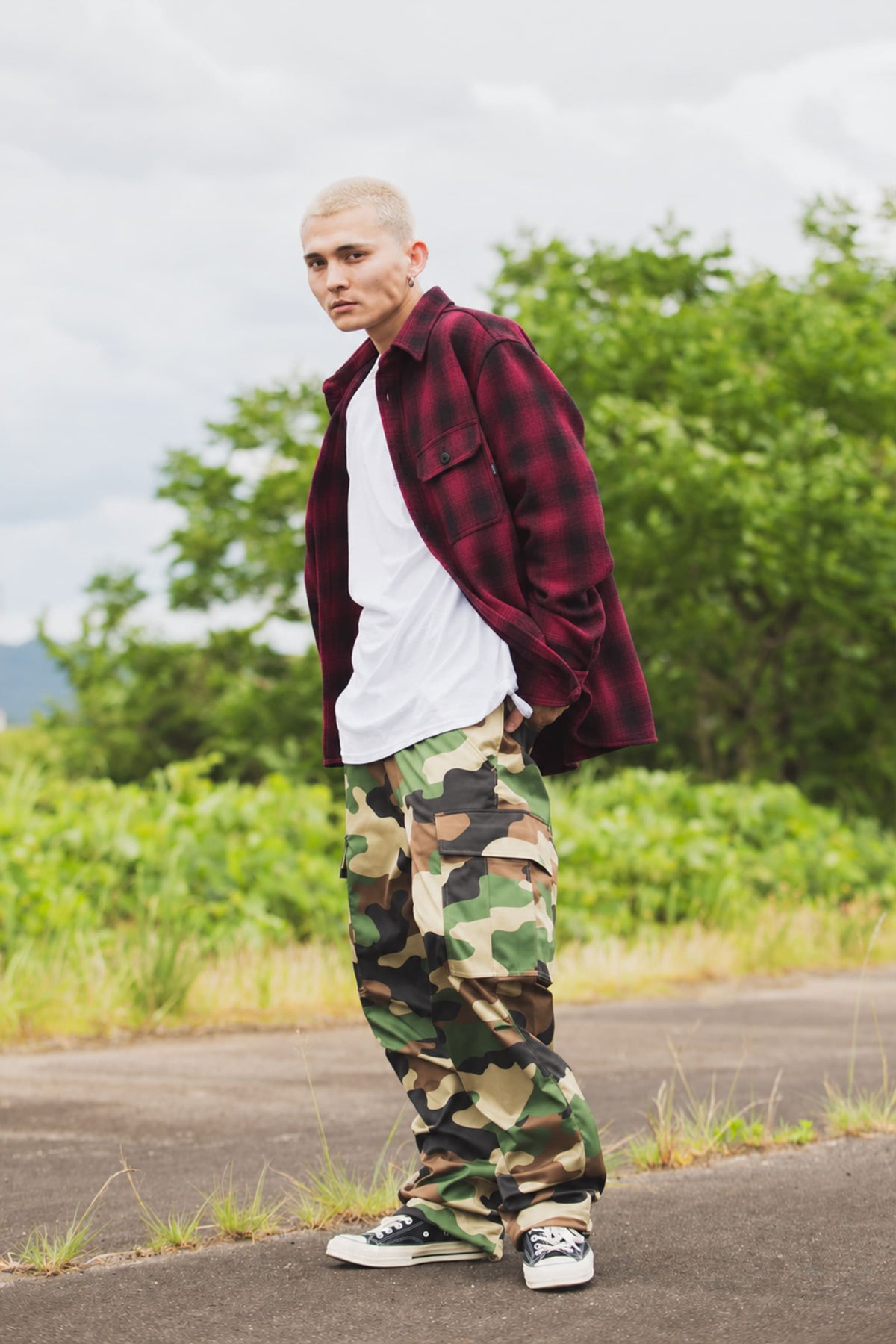 PLAIN LONG SLEEVED CHECK SHIRT